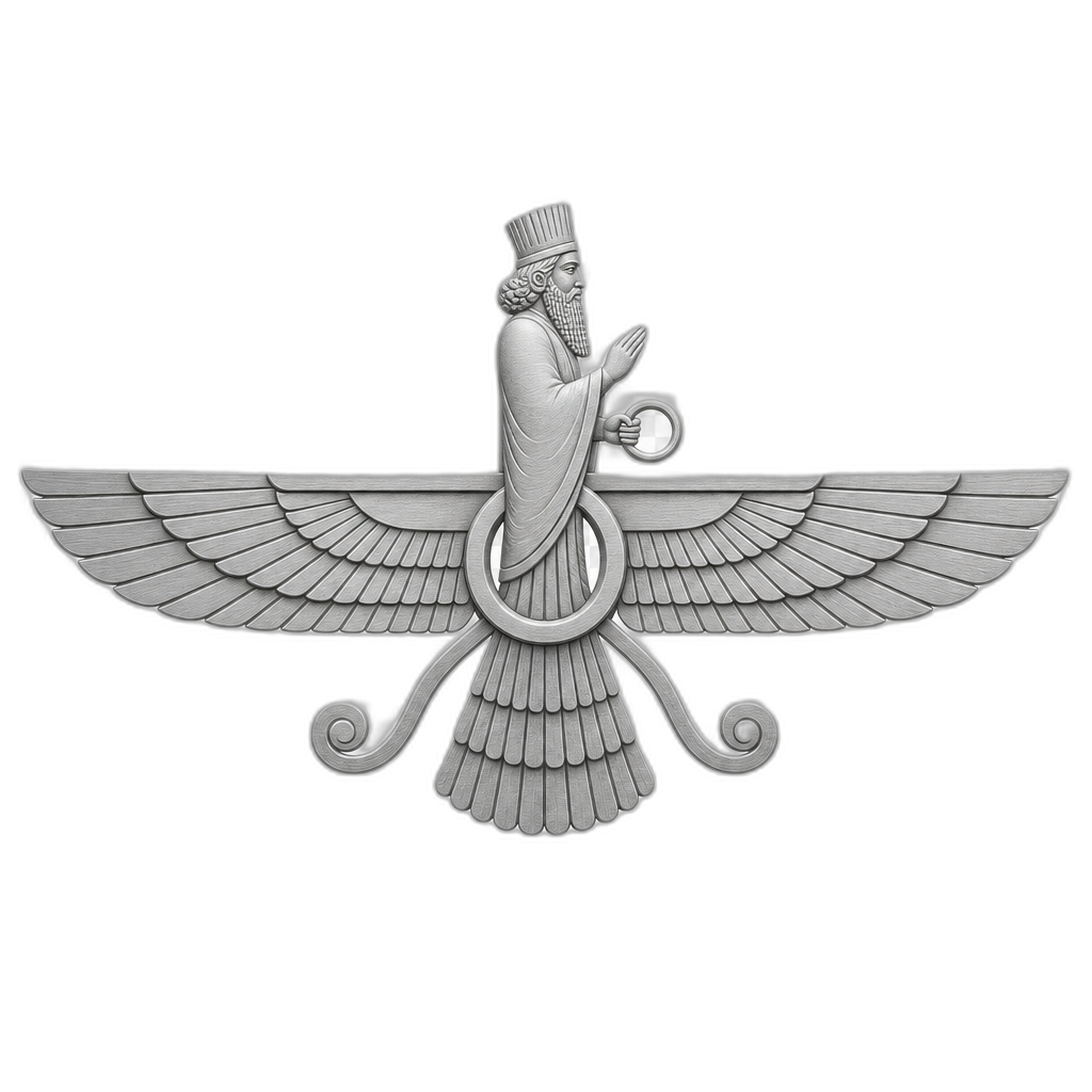 Farvahar Wine Logo - Persian winged symbol